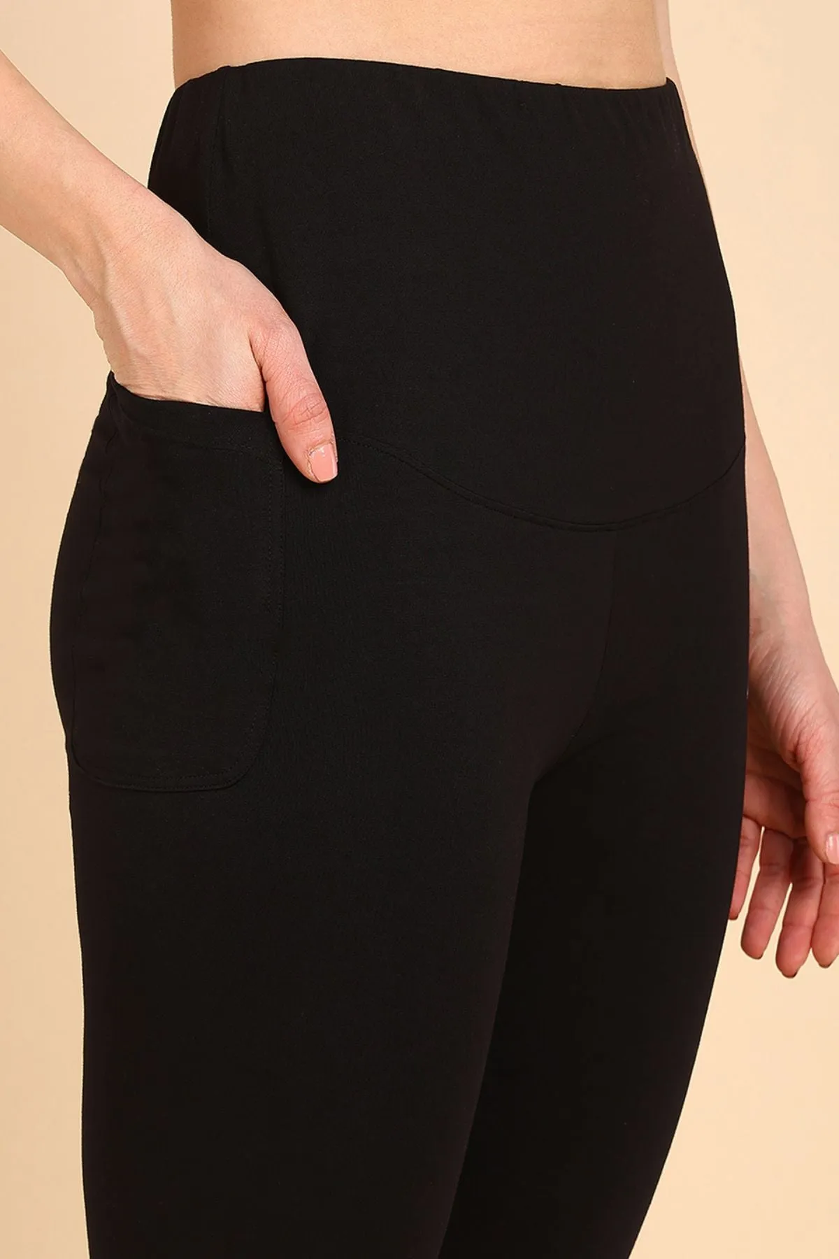 247 Zactive™ Black Maternity Leggings (Pregnancy & Postpartum)